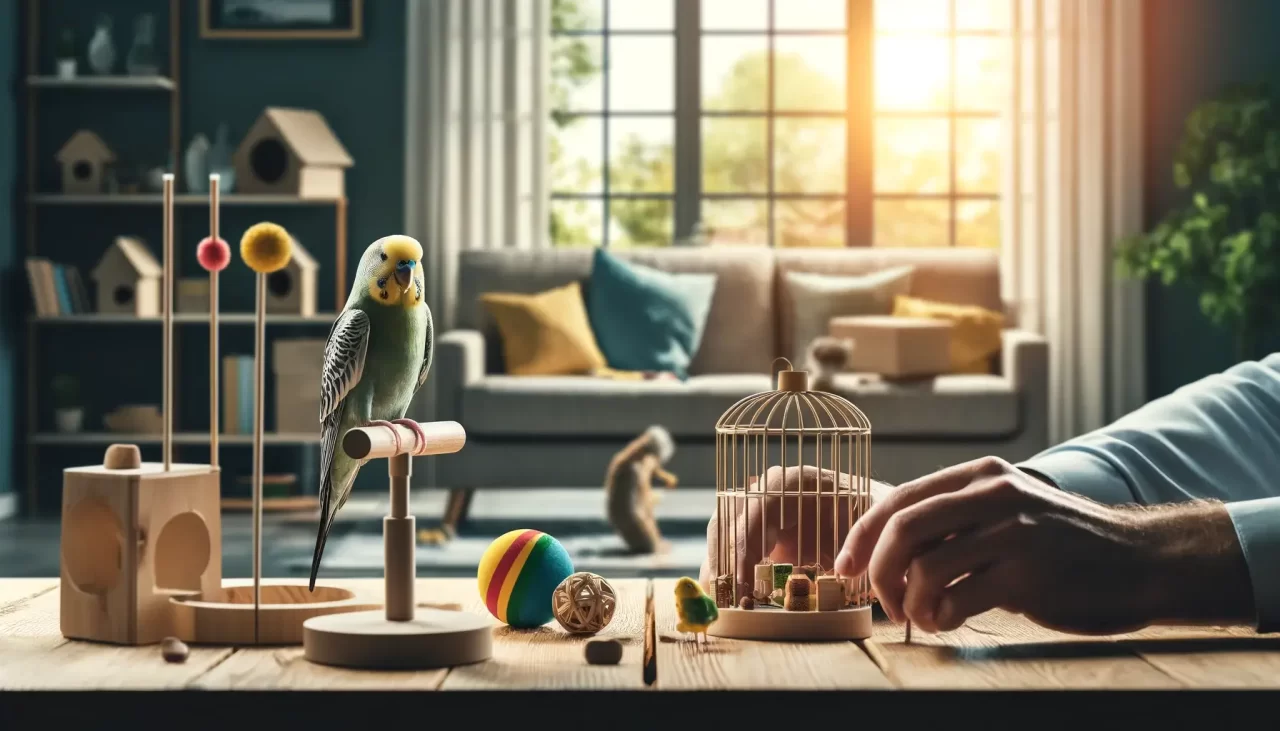 Routine de jeu d'un oiseau