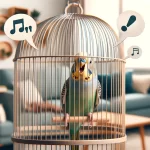 Cri d'un oiseau en cage