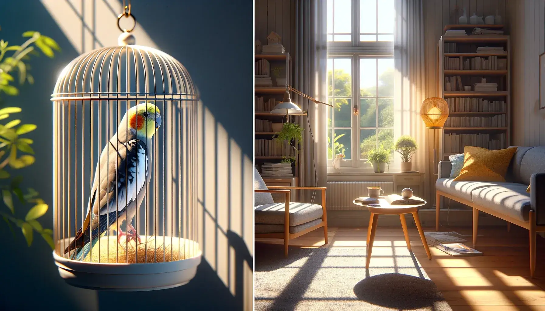 Emplacement d'une cage oiseau