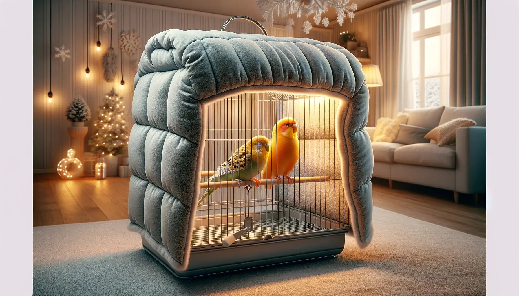 Froid et oiseau en cage