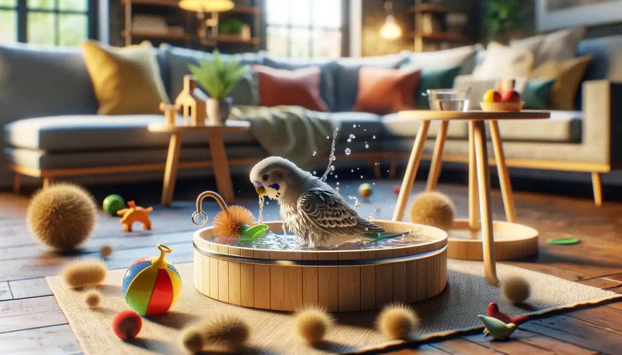 Jeux d'eau pour les oiseaux