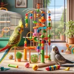Jouets pour oiseaux en cage