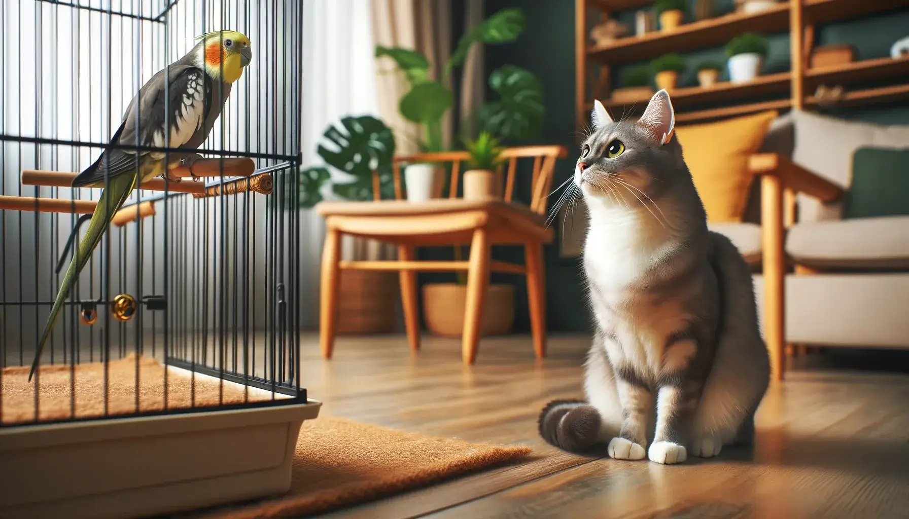 Cohabitation oiseau et chat