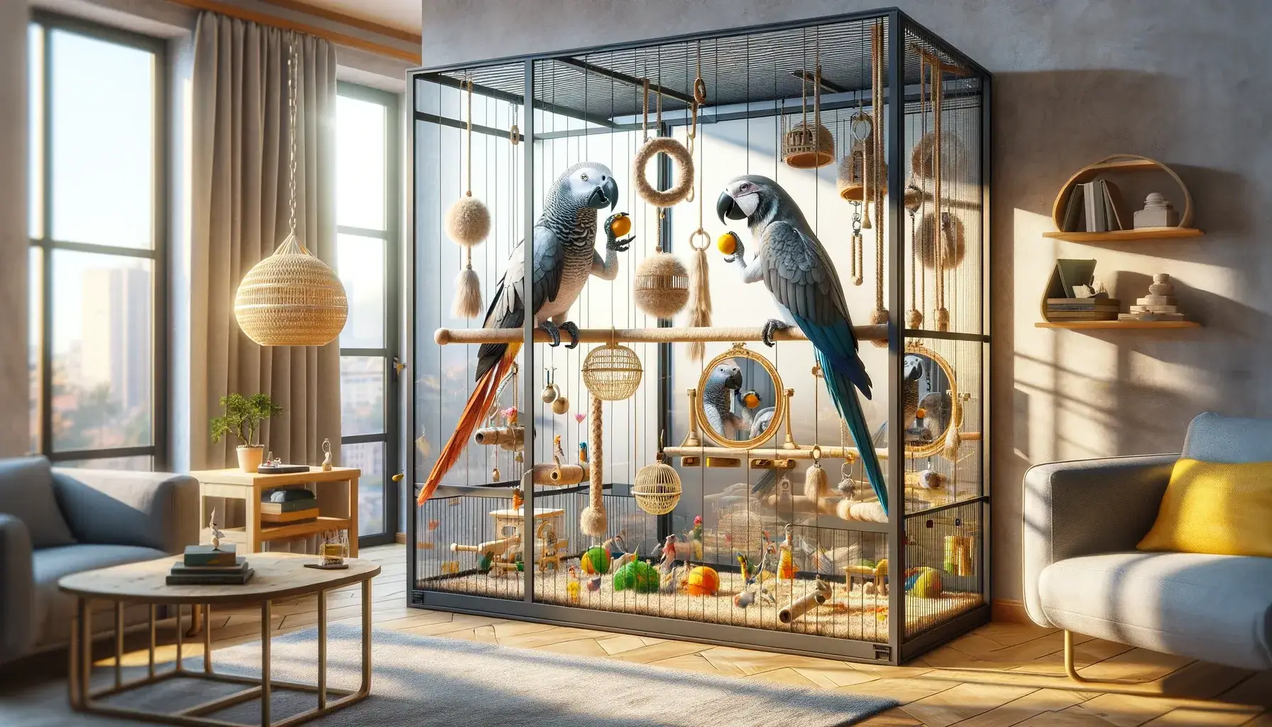 Prévenir l'ennui chez les oiseaux