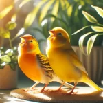 Oiseaux heureux qui chantent